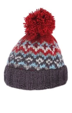 Men's Clifden Bobble Beanie -Bruar Heritage Sales Store GW00220RED 1