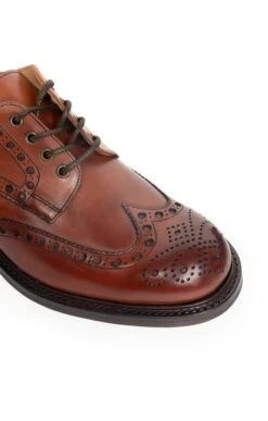 Men’s Calf Leather Brogue Shoe -Bruar Heritage Sales Store TA00510BROWN 2