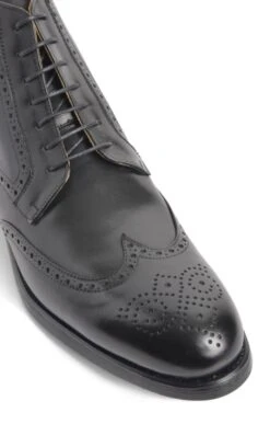 Men's Brogue Ankle Boots -Bruar Heritage Sales Store TA00661BLACKLTHR 2