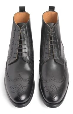 Men's Brogue Ankle Boots -Bruar Heritage Sales Store TA00661BLACKLTHR 4