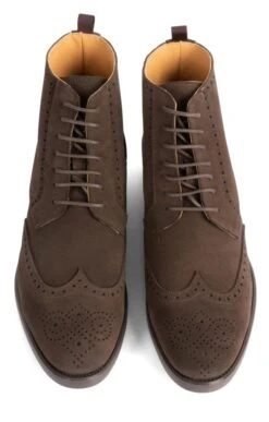 Men's Brogue Ankle Boots -Bruar Heritage Sales Store TA00661DKBROWNSUEDE 4