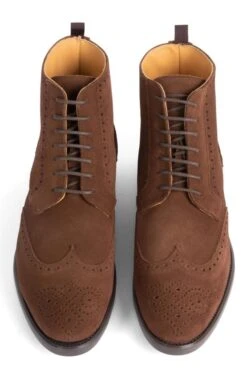 Men's Brogue Ankle Boots -Bruar Heritage Sales Store TA00661MIDBROWNSUEDE 4
