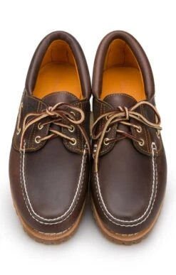 Mens Timberland 3 Eye Boat Shoe -Bruar Heritage Sales Store TA05117BROWNLEATHER 4