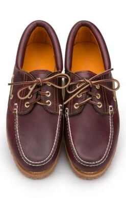 Mens Timberland 3 Eye Boat Shoe -Bruar Heritage Sales Store TA05117BURGUNDY 4