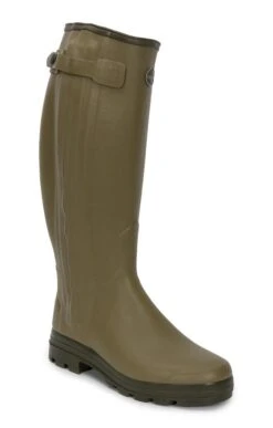 Mens Full Zip Leather Lined Wide Calf Welly