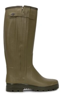 Mens Full Zip Leather Lined Wide Calf Welly -Bruar Heritage Sales Store TA05151GREEN 2