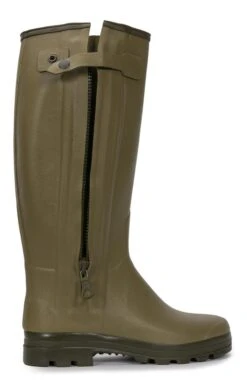 Mens Full Zip Leather Lined Wide Calf Welly -Bruar Heritage Sales Store TA05151GREEN 3