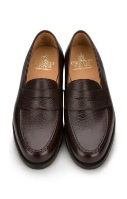 Mens Crockett And Jones Boston Leather Loafer -Bruar Heritage Sales Store TA05199DKBROWN 4