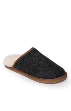 Men’s Shetland Tweed Mule Slippers