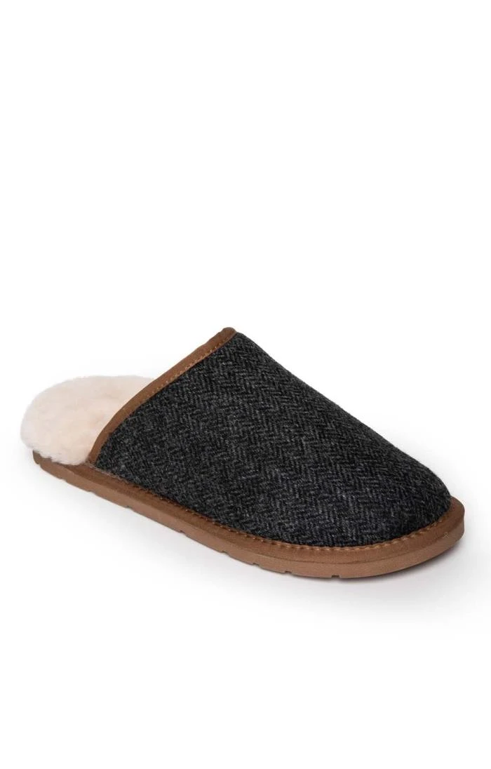 Men’s Shetland Tweed Mule Slippers 1 Men’s Shetland Tweed Mule Slippers