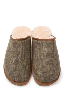 Men’s Shetland Tweed Mule Slippers 23 Men’s Shetland Tweed Mule Slippers -Bruar Heritage Sales Store TA16075LOVATHBONE 4