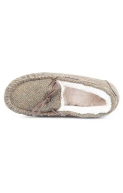 Men’s Shetland Tweed Moccasin Slippers -Bruar Heritage Sales Store TA16077LOVATHBONE 3