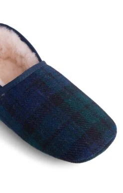 Men's Harris Tweed Slippers 26 Men's Harris Tweed Slippers -Bruar Heritage Sales Store TA16081BLACKWATCH 3