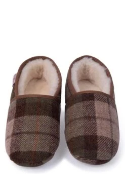 Men's Harris Tweed Slippers 35 Men's Harris Tweed Slippers -Bruar Heritage Sales Store TA16081CHESTNUTTTN 4
