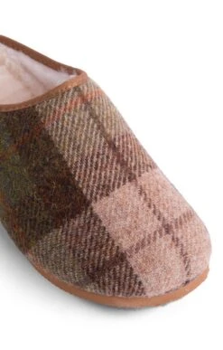 Men's Harris Tweed Clog -Bruar Heritage Sales Store TA16084CHESTNUTTARTAN 3