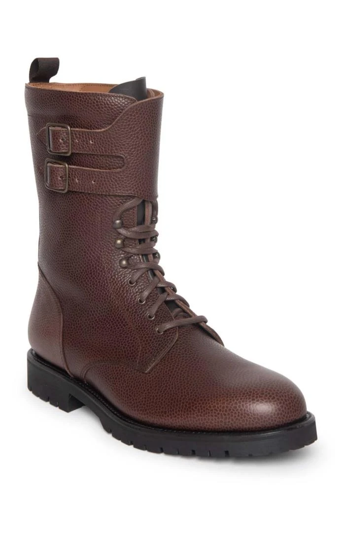 Mens's 3/4 Leather Buckle Boot 1 Mens's 3/4 Leather Buckle Boot
