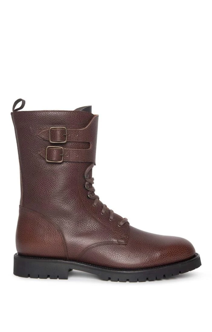 Mens's 3/4 Leather Buckle Boot 2 Mens's 3/4 Leather Buckle Boot - Image 2