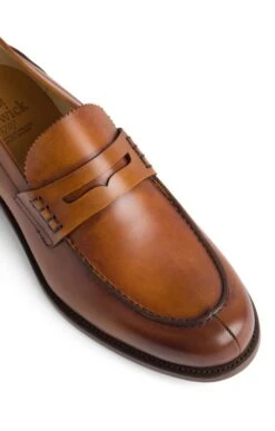 Men's Leather Rim Penny Loafer -Bruar Heritage Sales Store TA22463COGNAC 2