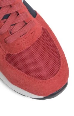 Men’s Geox Two Tone Suede Sneaker -Bruar Heritage Sales Store TA23631DKREDNAVY 2