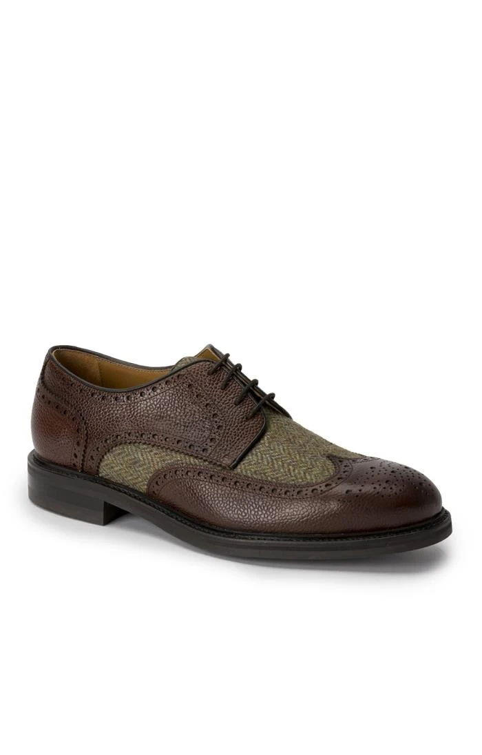 British Pure New Wool Tweed Brogue Shoe 1 British Pure New Wool Tweed Brogue Shoe