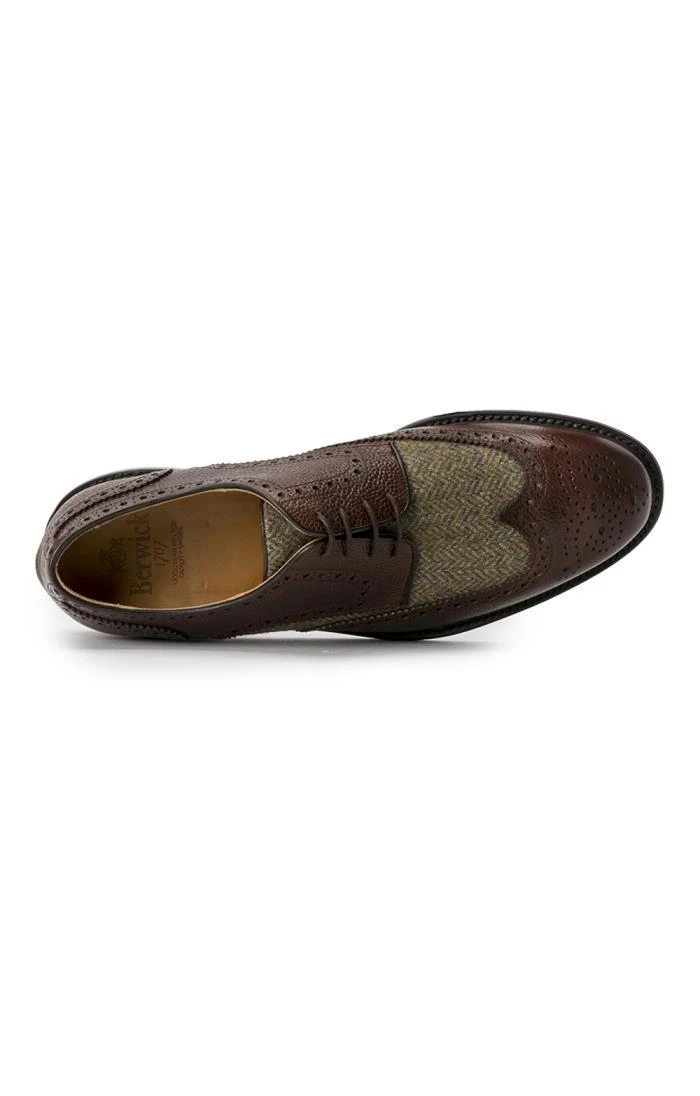 British Pure New Wool Tweed Brogue Shoe 6 British Pure New Wool Tweed Brogue Shoe - Image 6