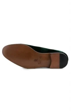 Mens Velvet Tassel Slipper -Bruar Heritage Sales Store TA99140DARKGREEN 2