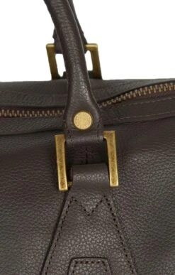 Barbour Leather Medium Travel Explorer Bag -Bruar Heritage Sales Store TB00430DKBROWN 4