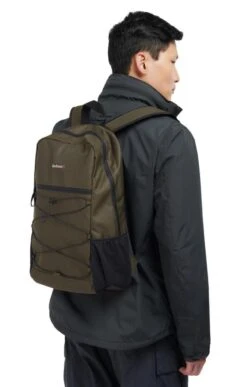Barbour Arwin Canvas Explorer Backpack -Bruar Heritage Sales Store TB22018OLIVEBLACK 1