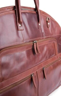 Men's Leather Suit Carrier -Bruar Heritage Sales Store TB23344CHESTNUT 3