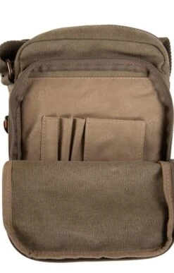 Ladies Troop Small Slant Zip Bag -Bruar Heritage Sales Store TB26025KHAKI 5