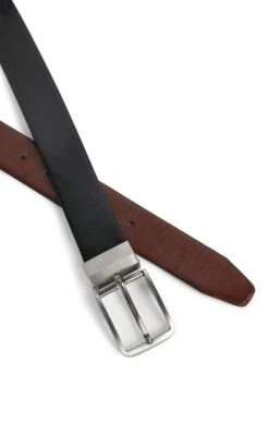 Men's Reversible Leather Belt -Bruar Heritage Sales Store TC22452BLACKMIDBROWN 1