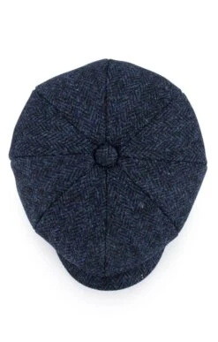 Men's Failsworth Harris Tweed Carloway Cap -Bruar Heritage Sales Store TE00219DKDENIM 1 1