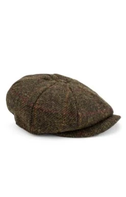 Men's Failsworth Harris Tweed Carloway Cap -Bruar Heritage Sales Store TE00219GREENOC 1 1