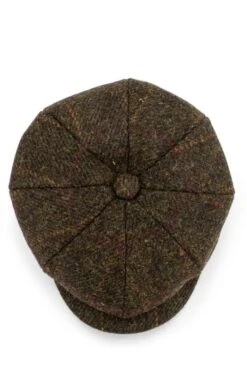 Men's Failsworth Harris Tweed Carloway Cap -Bruar Heritage Sales Store TE00219GREENOC 2 1