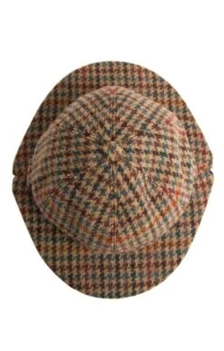 Men's Harris Tweed Stalker Hat -Bruar Heritage Sales Store TE03491GOLDKINGFISHER 1