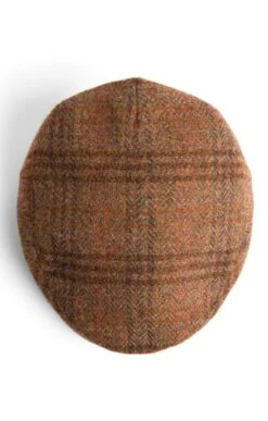 Men's Harris Tweed Hereford Cap -Bruar Heritage Sales Store TE03497BROWNRUSTPOW 2
