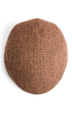 Men's Harris Tweed Hereford Cap -Bruar Heritage Sales Store TE03497MAGHOGANYPUPPY 1