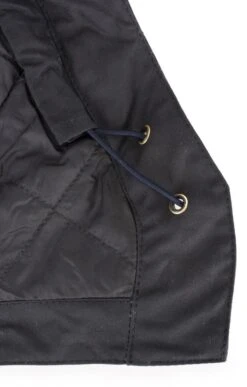 Barbour Waxed Storm Hood -Bruar Heritage Sales Store TE17001NAVY 4 1