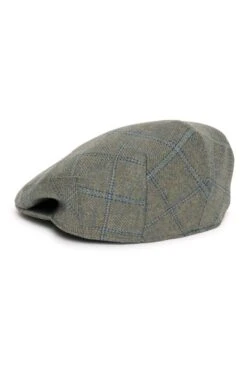 Men's Tweed Hereford Cap 33 Men's Tweed Hereford Cap -Bruar Heritage Sales Store TE22002SAGEBLUEOCHECK 1