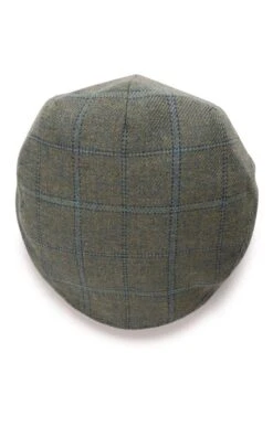 Men's Tweed Hereford Cap 34 Men's Tweed Hereford Cap -Bruar Heritage Sales Store TE22002SAGEBLUEOCHECK 2