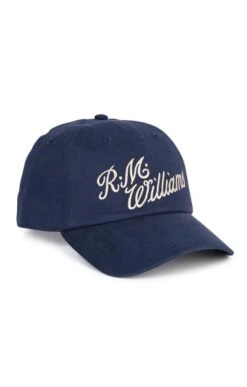 Men's R.M. Williams Script Cap -Bruar Heritage Sales Store TE22604NAVYBONE 1