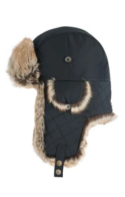Men's Barbour Cleadon Trapper Hat -Bruar Heritage Sales Store TE23007BLACK 2