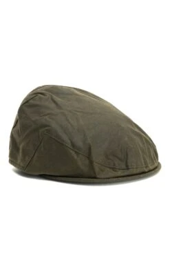 Men's Wax Flat Cap -Bruar Heritage Sales Store TE25097OLIVE 1