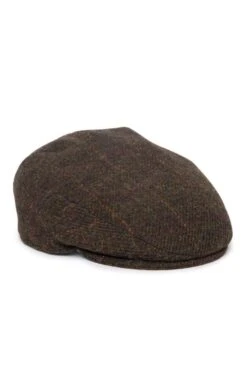 Men's Failsworth Harris Tweed Stornoway Cap -Bruar Heritage Sales Store TE91169GREENRUSTOC 1