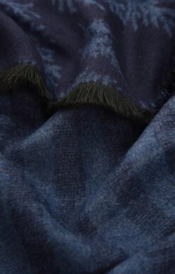 Men's Double Faced Scarf 9 Men's Double Faced Scarf -Bruar Heritage Sales Store TF97861NAVYFERN 2
