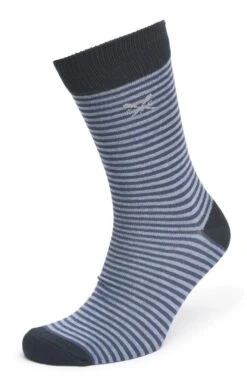 Men's Crew Clothing 3 Pack Bamboo Socks -Bruar Heritage Sales Store TG00219NAVYSTRIPESPOT 2