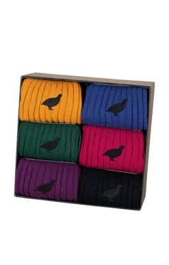 Men's Box Of 6 Mercerised Cotton Socks