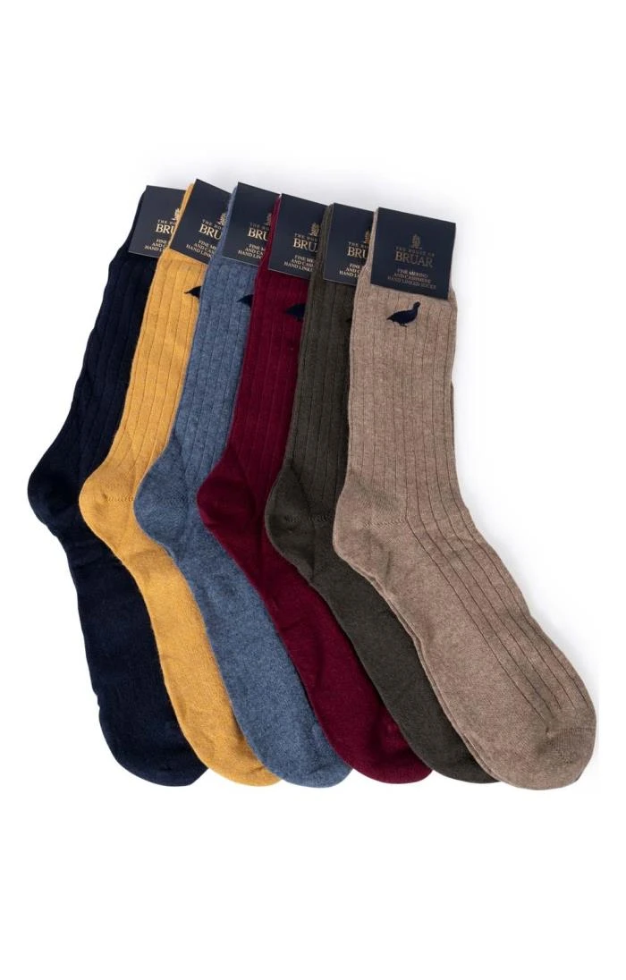 Men's Merino & Cashmere Box Of 6 Socks 2 Men's Merino & Cashmere Box Of 6 Socks - Image 2