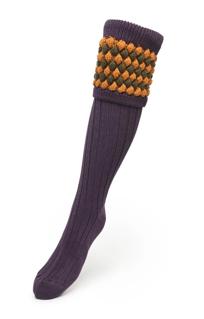 Men's Hand Knitted Diamond Top Socks 1 Men's Hand Knitted Diamond Top Socks