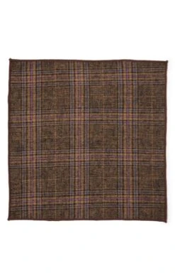 Men's Wool Blend Pocket Square -Bruar Heritage Sales Store TI13081PURPLEPINKPLAID 1